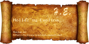 Hollósy Evelina névjegykártya